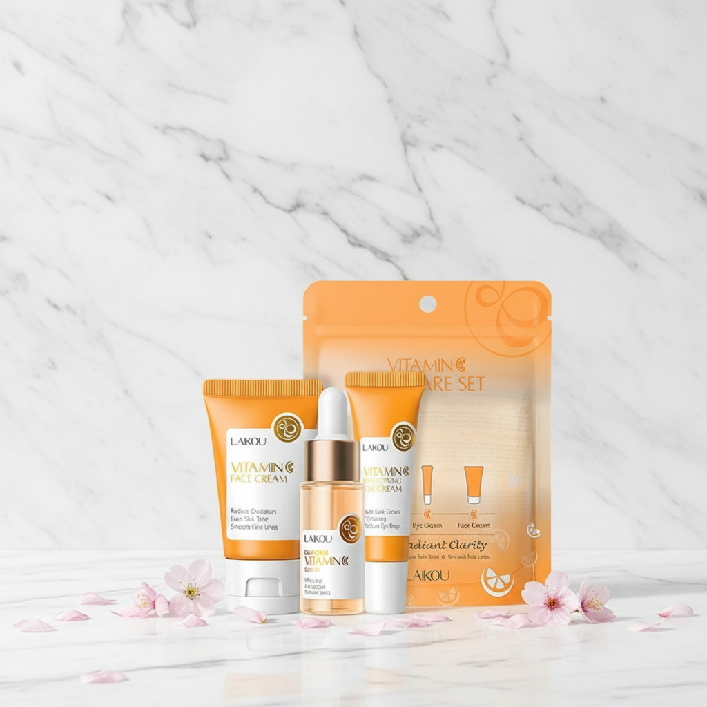 Image 1 - Fond marbre blanc avec pétales